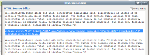 html source editor