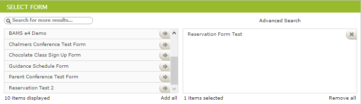 select a form