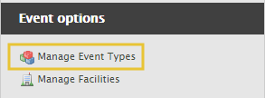 Manage Event Types