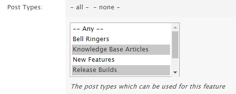 Available Post Types